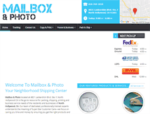 Tablet Screenshot of mailboxandphoto.com